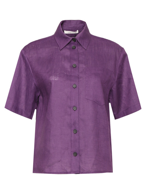 Рубашка из льна с короткими рукавами Liviana Conti - Общий вид