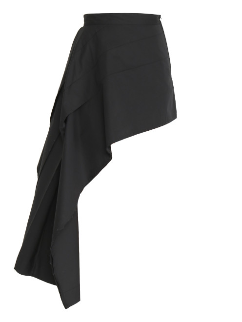 Мини-юбка из хлопка с асимметричным подолом Sportmax - Общий вид