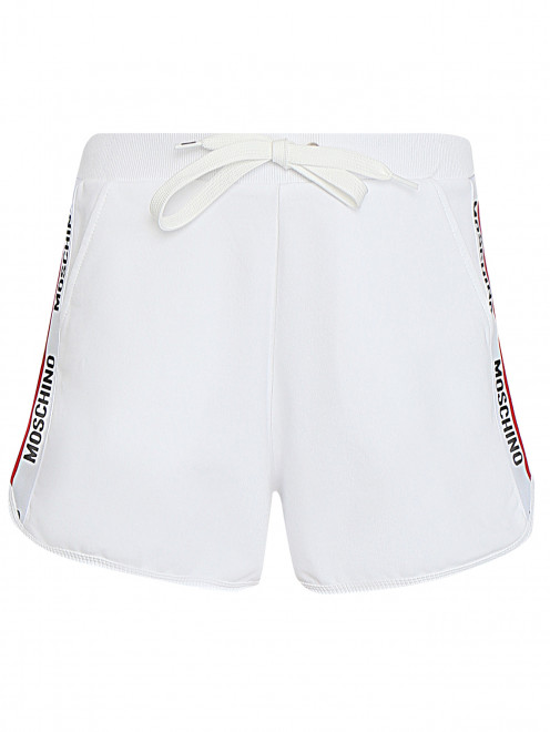 Шорты из хлопка на резинке с контрастной отделкой Moschino Swim - Общий вид