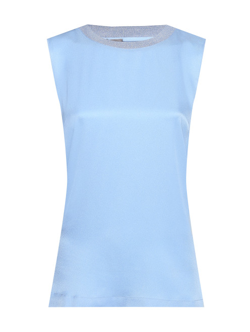 Блуза однотонная из смешанного шелка  Lorena Antoniazzi - Общий вид