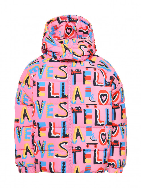 Стеганая куртка с узором Stella McCartney kids - Общий вид