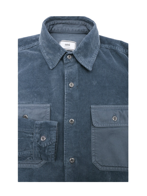 Вельветовая рубашка с карманами Ami - Общий вид