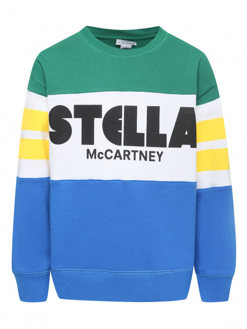 Свитшот из хлопка с принтом Stella McCartney kids - Общий вид