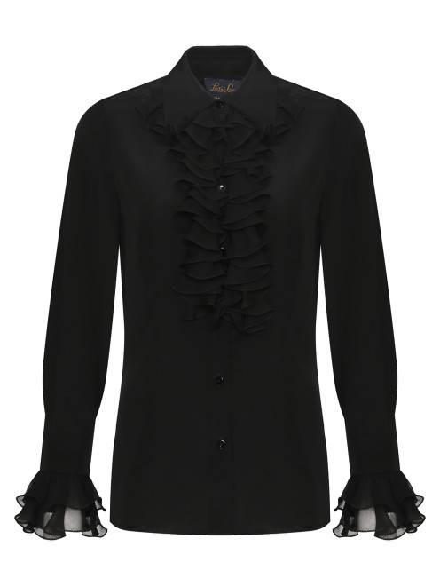 Блуза из шелка с воланами Luisa Spagnoli - Общий вид