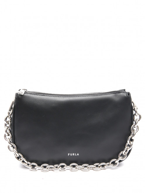 Сумка из гладкой кожи на цепочке Furla - Общий вид