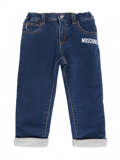 Джинсы с аппликацией и принтом Moschino Baby - Общий вид