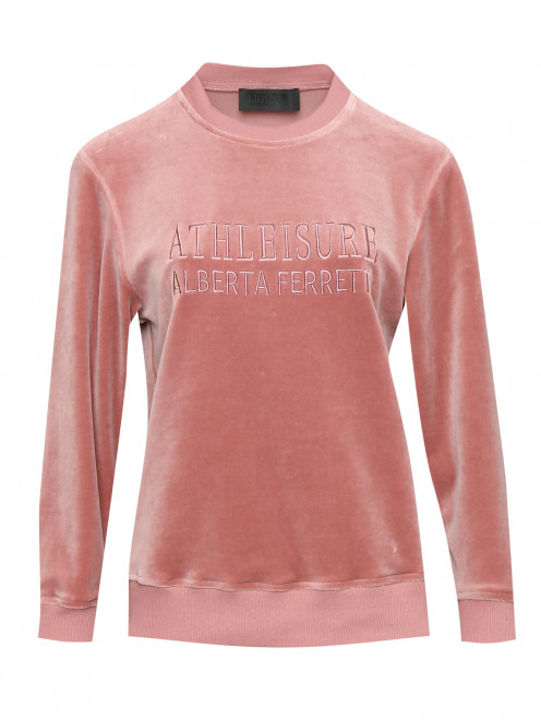 Свитшот из хлопка с вышивкой Alberta Ferretti - Общий вид