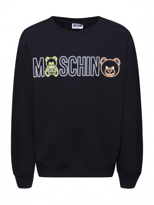 Свитшот с флуоресцентным принтом Moschino Kid - Общий вид