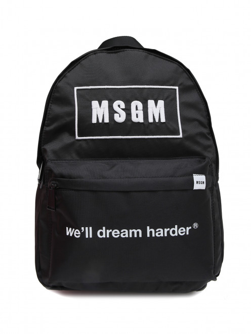 Рюкзак из текстия с принтом и вышивкой MSGM - Общий вид