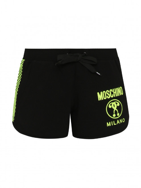 Шорты хлопковые на резинке Moschino Swim - Общий вид