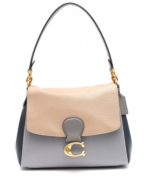 Сумка из кожи с металлической фурнитурой Coach - Общий вид