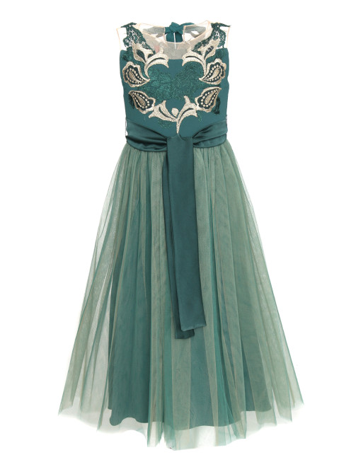 Платье-миди с вышивкой Rhea Costa - Общий вид
