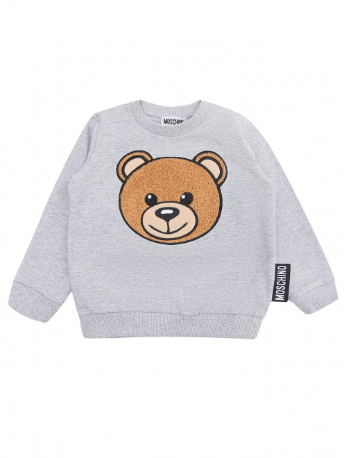 Толстовка из трикотажа с аппликацией Moschino Baby - Общий вид