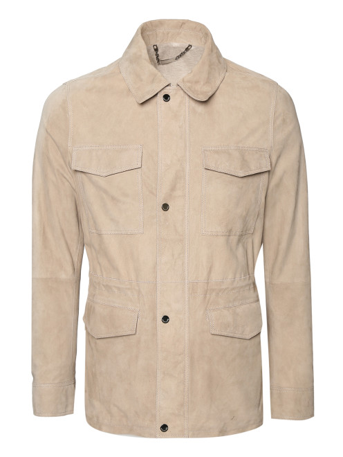 Куртка из кожи с накладными карманами Manzoni 24 - Общий вид