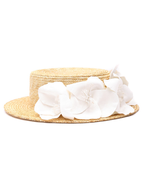 Соломенная шляпа с декоративными цветами MiMiSol - Общий вид