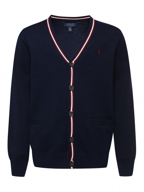 Кардиган из хлопка с вышитым логотипом Ralph Lauren - Общий вид