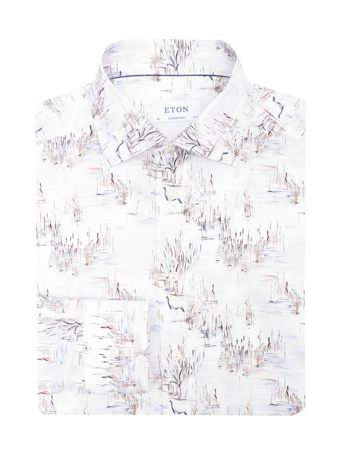 Рубашка из хлопка с узором Eton - Общий вид