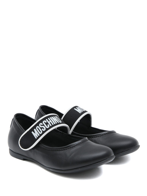 Кожаные туфли на липучке Moschino - Общий вид