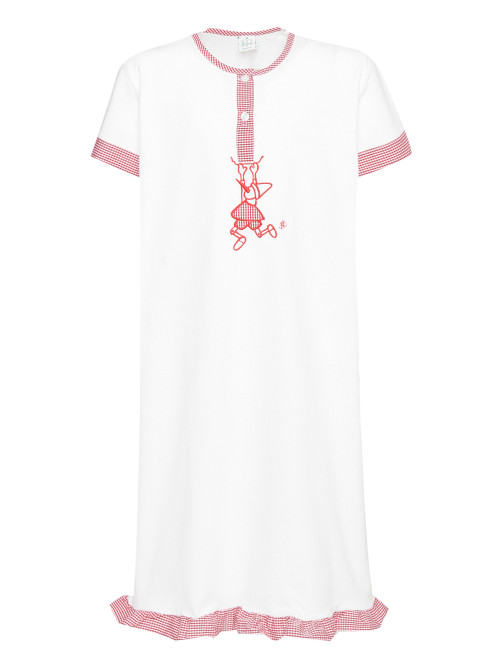 Ночная сорочка из хлопка с вышивкой Giottino - Общий вид