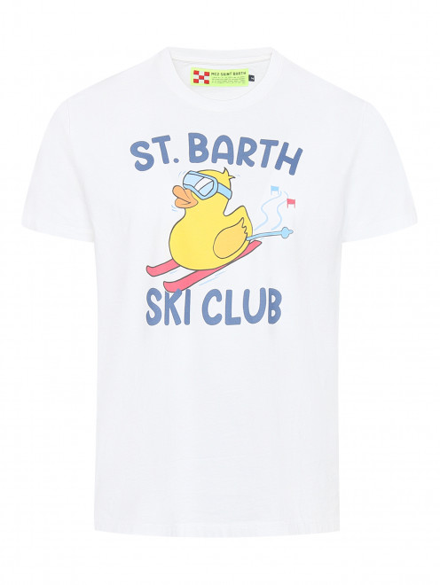 Футболка из хлопка с принтом Mc2 Saint Barth - Общий вид
