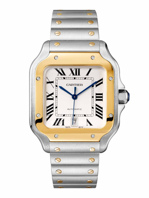  Часы с автоподзаводом на биколорном браслете Santos Cartier - Общий вид