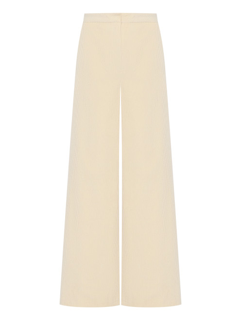 Однотонные брюки из хлопка широкого кроя Rohe - Общий вид