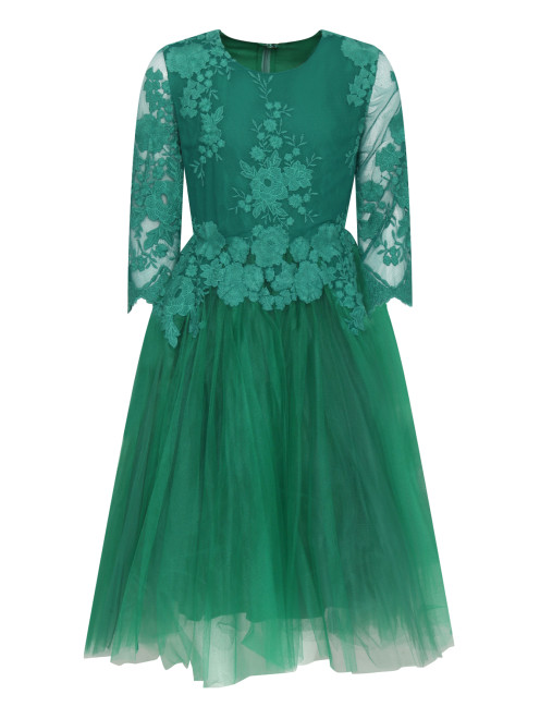 Платье из сетки и кружева Rhea Costa - Общий вид