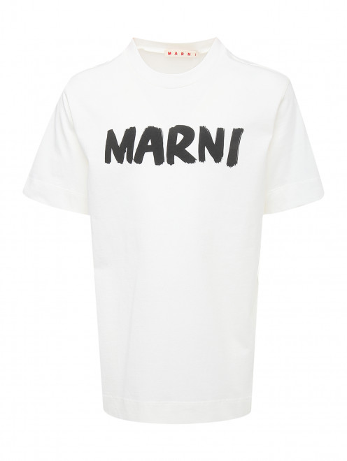 Футболка с контрастным принтом Marni - Общий вид