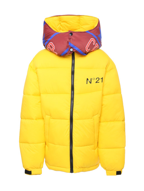 Утепленная куртка с принтом и узором N21 - Общий вид
