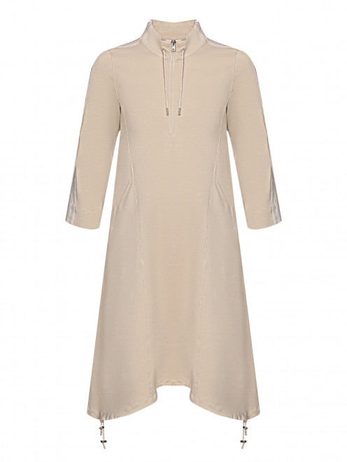 Трикотажное платье из хлопка с карманами Panicale Cashmere - Общий вид