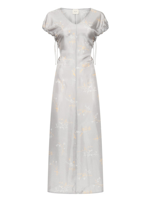 Платье-макси из шелка с цветочным узором Alysi - Общий вид
