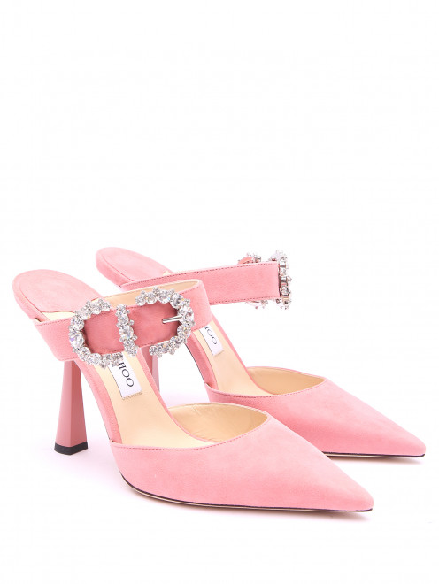 Мюли из замши декорированные кристаллами Jimmy Choo - Общий вид