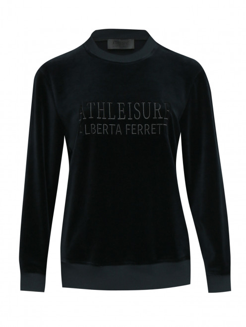 Свитшот из хлопка с вышивкой Alberta Ferretti - Общий вид