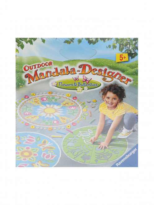 Мандала для рисования на асфальте: цветы и бабочка Ravensburger - Общий вид