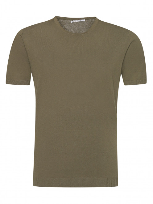 Футболка из хлопка однотонная Kangra Cashmere - Общий вид