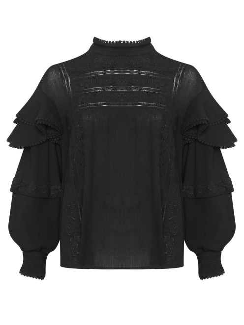 Блуза из хлопка с вышивкой  Essentiel Antwerp - Общий вид