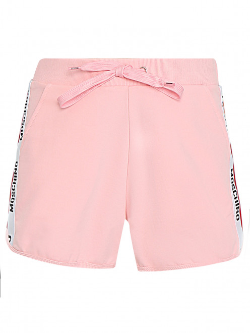 Шорты из хлопка на резинке с контрастной отделкой Moschino Swim - Общий вид