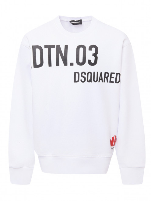 Свитшот из хлопка с принтом Dsquared2 - Общий вид