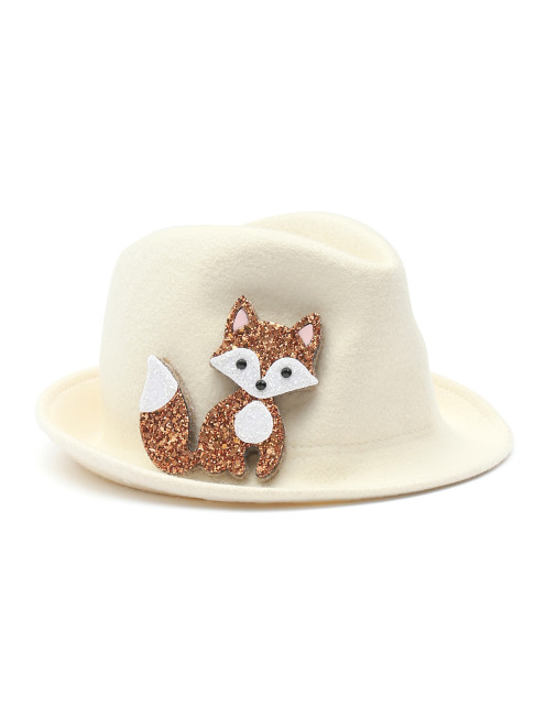 Шляпа из шерсти с декоративной аппликацией  ro.ro - Общий вид