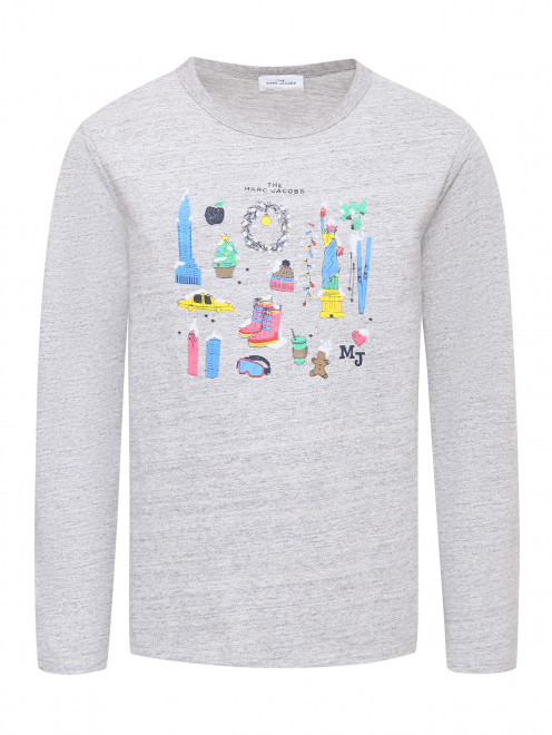 Лонгслив с фактурным принтом Little Marc Jacobs - Общий вид
