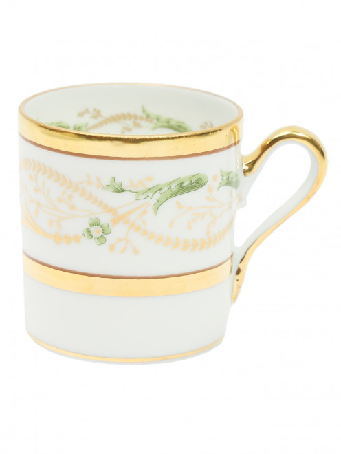 Чашка для кофе из фарфора с орнаментом и золотой каймой Ginori 1735 - Общий вид