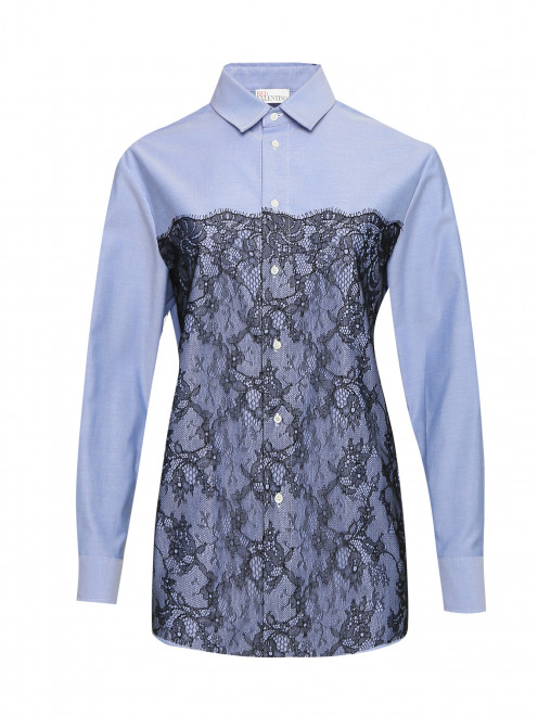 Рубашка из смешанного хлопка с кружевной отделкой Red Valentino - Общий вид
