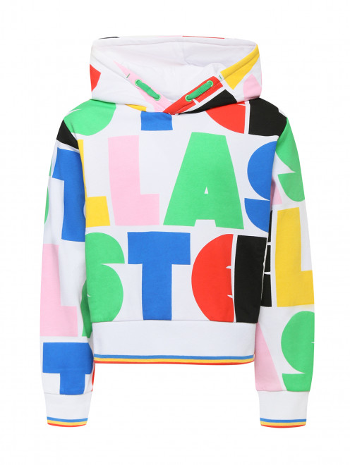 Толстовка с узором и капюшоном Stella McCartney kids - Общий вид