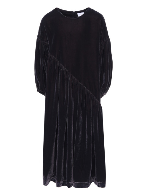 Бархатное платье с объемными рукавами Unlabel - Общий вид