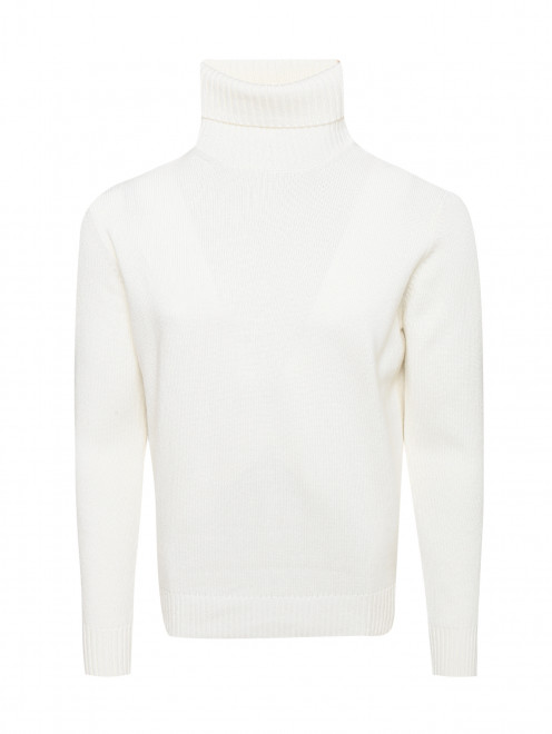 Однотонная водолазка из шерсти и шелка Kangra Cashmere - Общий вид