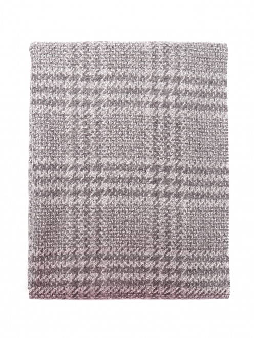Шарф из шелка и кашемира с узором "клетка" Piacenza Cashmere - Общий вид