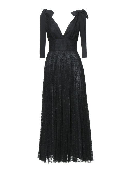 Платье из вискозы, шелка и хлопка с вышивкой Elie Saab - Общий вид