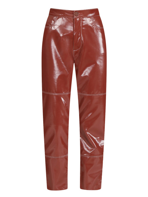 Однотонные брюки с контрастной строчкой Les Coyotes de Paris - Общий вид