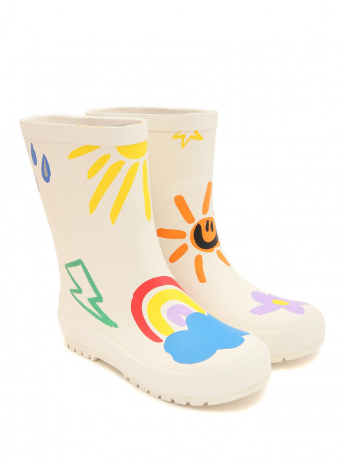 Резиновые сапоги с принтом Stella McCartney kids - Общий вид