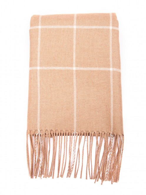 Шарф из кашемира и шелка с бахромой Piacenza Cashmere - Общий вид